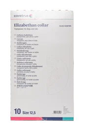 Covetrus Collar Isabelino Transparente 12.5 cm - Pack de 10 Unidades - Polipropileno Flexible y Reciclable